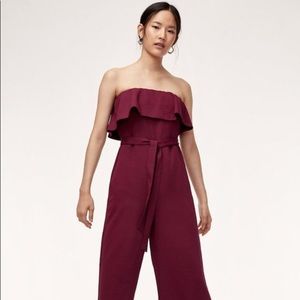 Red Aritzia babaton jumpsuit